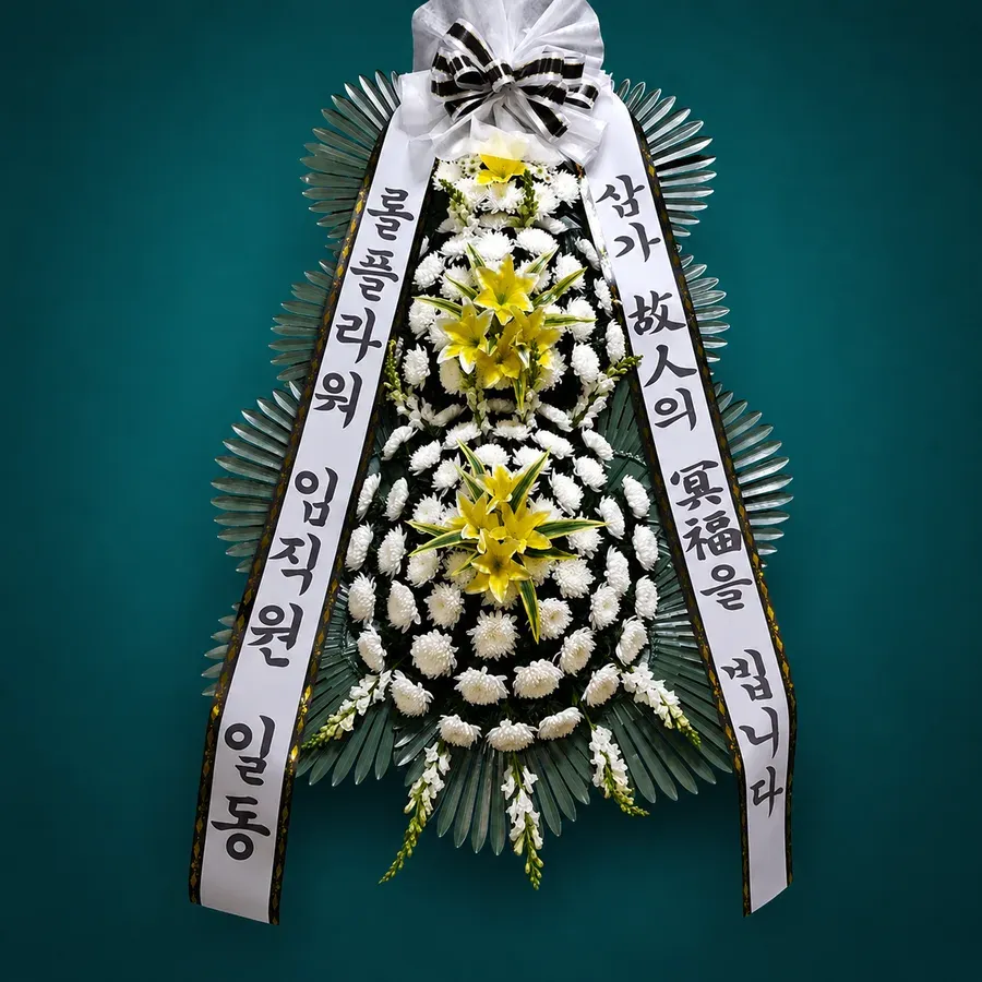 춘천시민장례식장 화환 · 근조3단